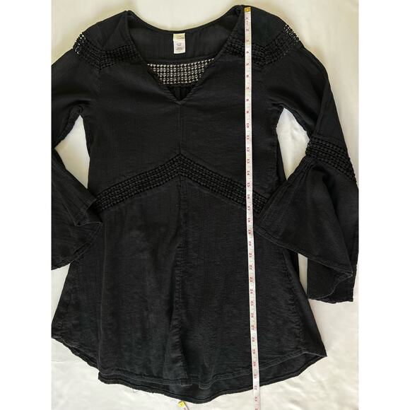 L*Space Bloomfield Swim Cover Up Tunic Cotton Dress Black Size Large Beach Pool - Picture 13 of 15